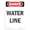 Signmission Safety Sign, OSHA Danger, 14" Height, Aluminum, Portrait Water Line, Portrait OS-DS-A-1014-V-1606 - alternate 1